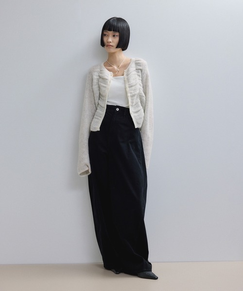 美品！！ADAM ET ROPE ダブルモヘアシャーリングカーディガン WEB限定】ダブルモヘアシャーリングカーディガン（カーディガン