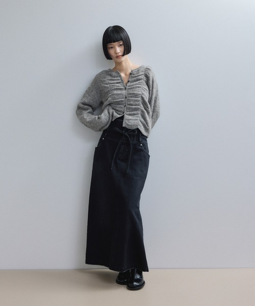 美品！！ADAM ET ROPE ダブルモヘアシャーリングカーディガン ADAM ET ROPÉ FEMME(アダム エ ロペ ファム) / 【WEB限定