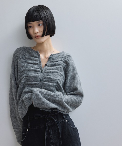 WEB限定】ダブルモヘアシャーリングカーディガン（カーディガン/ボレロ