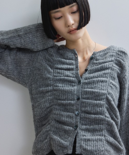 WEB限定】ダブルモヘアシャーリングカーディガン（カーディガン/ボレロ