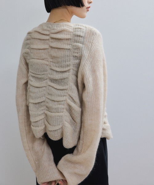 WEB限定】ダブルモヘアシャーリングカーディガン（カーディガン
