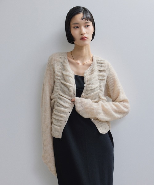 WEB限定】ダブルモヘアシャーリングカーディガン（カーディガン