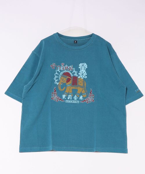 チャイハネ(チャイハネ)の「【チャイハネ】ジポアメンズTシャツ(Tシャツ/カットソー・メンズ・ブラック/グリーン/ホワイト/ベージュ/ターコイズブルー/ダークブラック/マスタード・FREE)」の6枚目の写真