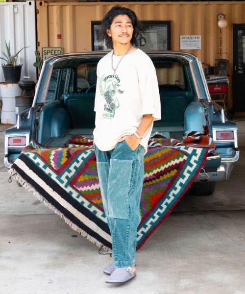 チャイハネ(チャイハネ)の「【チャイハネ】ジポアメンズTシャツ(Tシャツ/カットソー・メンズ・ブラック/グリーン/ホワイト/ベージュ/ターコイズブルー/ダークブラック/マスタード・FREE)」の19枚目の写真