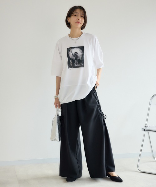 KATHARINE ROSS（キャサリンロス）の「【KATHARINE ROSS】バレエダンサープルオーバー（Tシャツ/カットソー・レディース・オフホワイト/ダークグリーン・MEDIUM）」の12枚目の写真