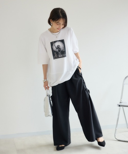 KATHARINE ROSS（キャサリンロス）の「【KATHARINE ROSS】バレエダンサープルオーバー（Tシャツ/カットソー・レディース・オフホワイト/ダークグリーン・MEDIUM）」の13枚目の写真