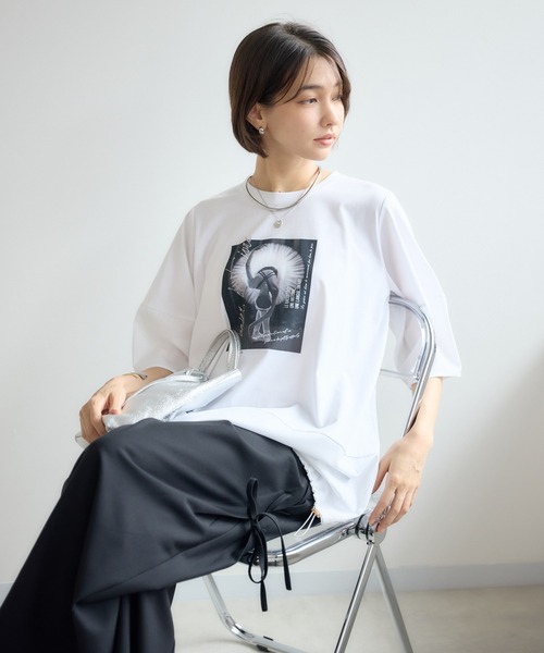 KATHARINE ROSS（キャサリンロス）の「【KATHARINE ROSS】バレエダンサープルオーバー（Tシャツ/カットソー・レディース・オフホワイト/ダークグリーン・MEDIUM）」の15枚目の写真