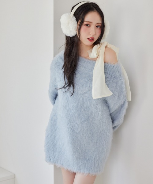 premium order】メリーカールニットチュニック（ニット/セーター