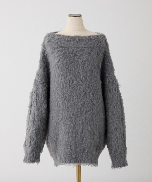 NICE CLAUP メリーカールニットチュニック one after another NICE CLAUP｜メリーカールチュニックニット