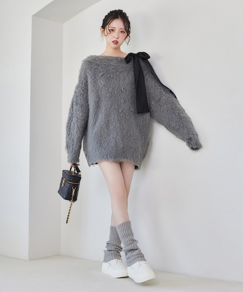 ナイスクラップ　NICECLAUP メリーカールチュニックニット one after another NICE CLAUP｜メリーカールチュニックニット