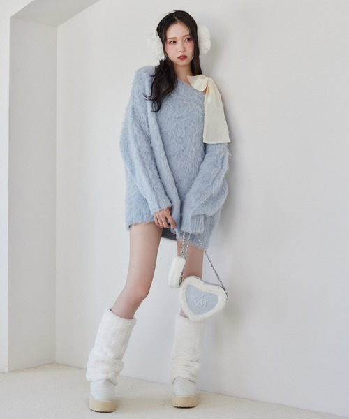 再入荷】メリーカールニットチュニック（ニット/セーター）｜one