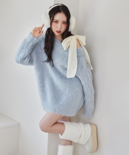 premium order】メリーカールニットチュニック（ニット/セーター