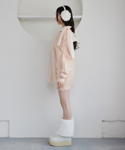 ナイスクラップ　NICECLAUP メリーカールチュニックニット one after another NICE CLAUP｜メリーカールチュニックニット