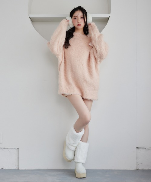 premium order】メリーカールニットチュニック（ニット/セーター