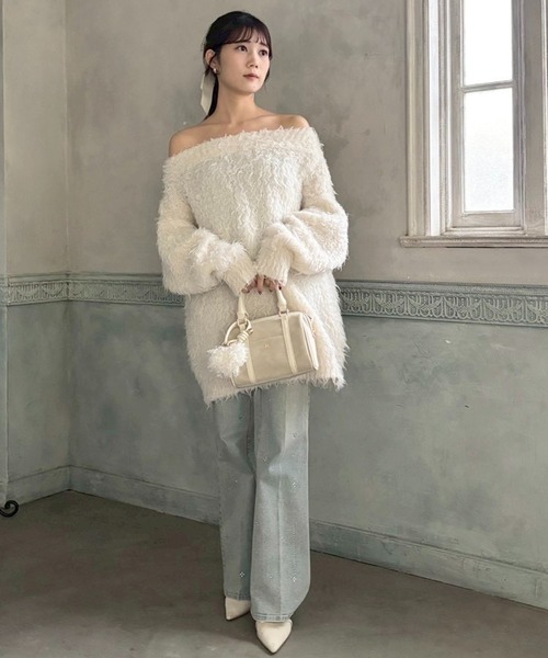 セール】【再入荷】メリーカールニットチュニック（ニット/セーター