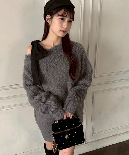 再入荷】メリーカールニットチュニック（ニット/セーター）｜one after