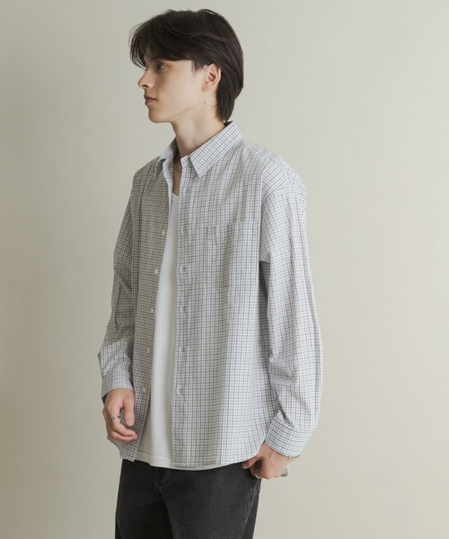 SENSE OF PLACE by URBAN RESEARCH(センスオブプレイスバイアーバンリサーチ)の「マイクログラフチェックロングスリーブシャツ(シャツ/ブラウス・メンズ・ホワイト系その他/パープル系その他/ブラック系その他・MEDIUM/LARGE)」の6枚目の写真
