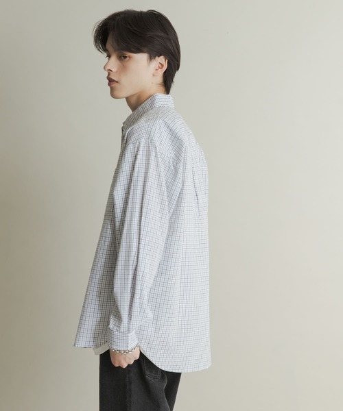 SENSE OF PLACE by URBAN RESEARCH(センスオブプレイスバイアーバンリサーチ)の「マイクログラフチェックロングスリーブシャツ(シャツ/ブラウス・メンズ・ホワイト系その他/パープル系その他/ブラック系その他・MEDIUM/LARGE)」の7枚目の写真