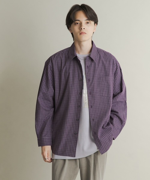 SENSE OF PLACE by URBAN RESEARCH(センスオブプレイスバイアーバンリサーチ)の「マイクログラフチェックロングスリーブシャツ(シャツ/ブラウス・メンズ・ホワイト系その他/パープル系その他/ブラック系その他・MEDIUM/LARGE)」の18枚目の写真