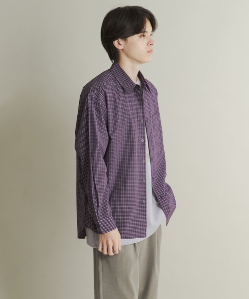 SENSE OF PLACE by URBAN RESEARCH(センスオブプレイスバイアーバンリサーチ)の「マイクログラフチェックロングスリーブシャツ(シャツ/ブラウス・メンズ・ホワイト系その他/パープル系その他/ブラック系その他・MEDIUM/LARGE)」の22枚目の写真