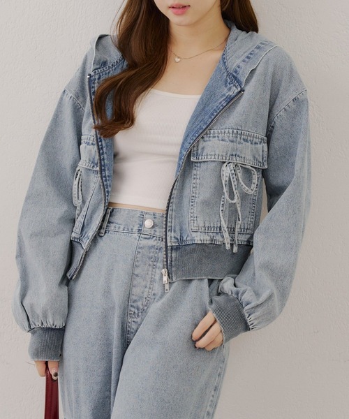 リボンフードブルゾン(ブルゾン)|Another Branch olive des olive リボンフードブルゾン(ブルゾン)|Another Branch olive des olive