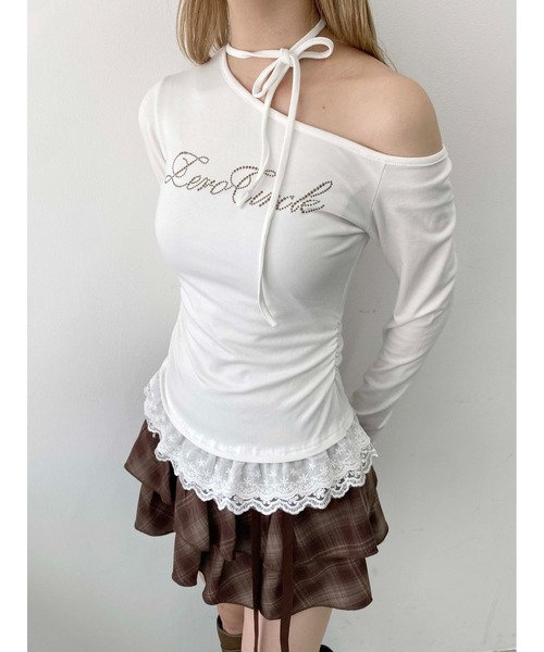 PHILLY（フィリー）の「スタッズロゴヘムレーストップス（Tシャツ/カットソー・レディース・ホワイト/ブラック・FREE）」の14枚目の写真