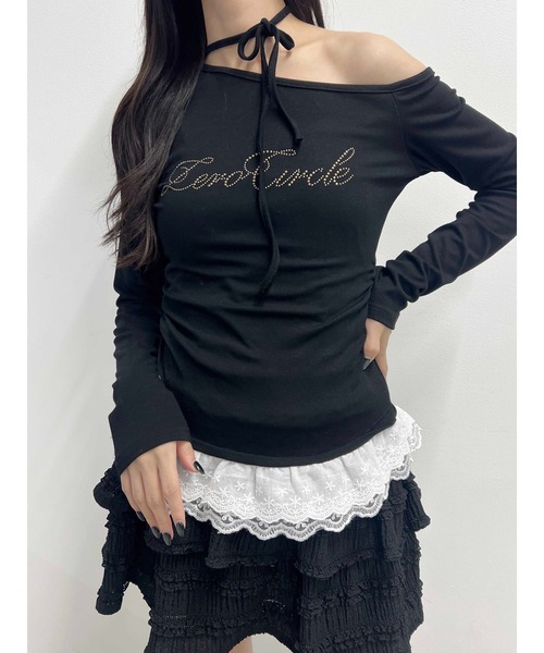 PHILLY（フィリー）の「スタッズロゴヘムレーストップス（Tシャツ/カットソー・レディース・ホワイト/ブラック・FREE）」の17枚目の写真