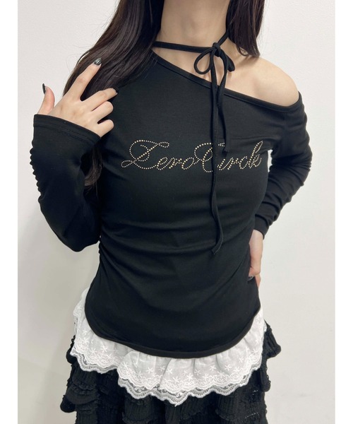 PHILLY（フィリー）の「スタッズロゴヘムレーストップス（Tシャツ/カットソー・レディース・ホワイト/ブラック・FREE）」の18枚目の写真