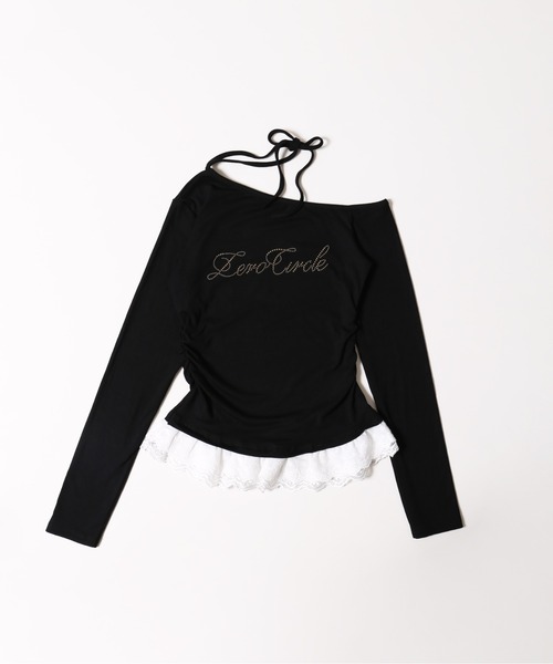 PHILLY（フィリー）の「スタッズロゴヘムレーストップス（Tシャツ/カットソー・レディース・ホワイト/ブラック・FREE）」の6枚目の写真