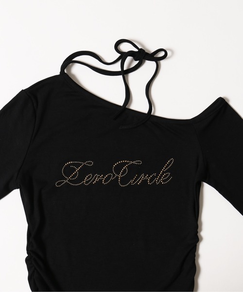 PHILLY（フィリー）の「スタッズロゴヘムレーストップス（Tシャツ/カットソー・レディース・ホワイト/ブラック・FREE）」の7枚目の写真