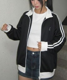 KANGOL（カンゴール）の「【アイボリー/グレー系その他 新色登場】【KANGOL】別注袖ラインバイカラー ワンポイント刺繍 トラックジャージ（ジャージ）」