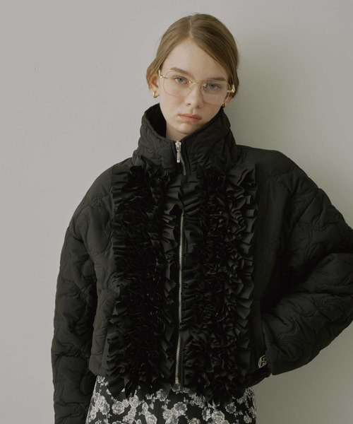 HEIREN】ボリュームフリルリボンキルティングジャケット（その他