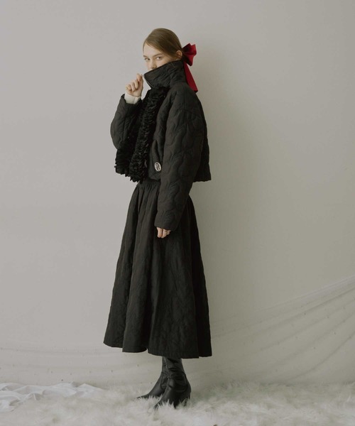 HEIREN】ボリュームフリルリボンキルティングジャケット（その他