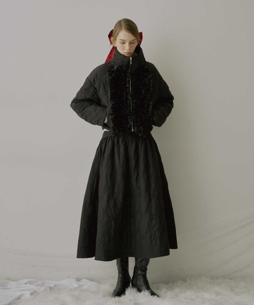 HEIREN】ボリュームフリルリボンキルティングジャケット（その他