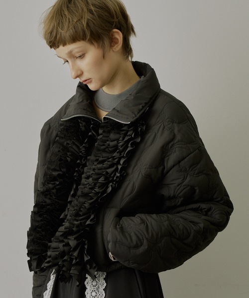 HEIREN】ボリュームフリルリボンキルティングジャケット（その他