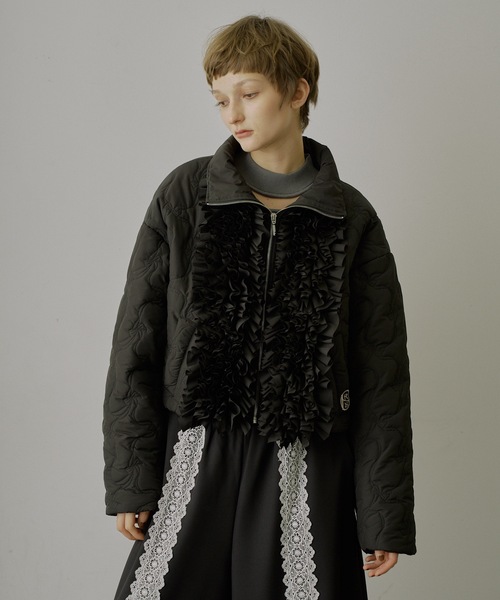 HEIREN】ボリュームフリルリボンキルティングジャケット（その他