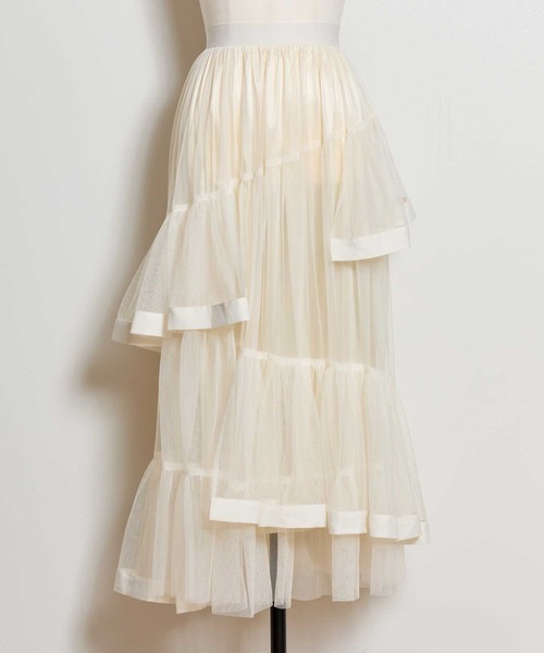 NOELA(ノエラ)の「チュールフリルスカート(スカート・レディース・オフホワイト/ピンク/ブラウン・S/M)」の19枚目の写真