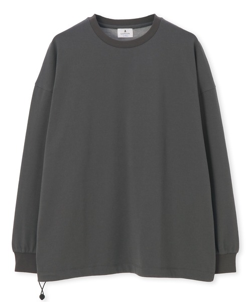 LANVIN en Bleu（ランバンオンブルー）の「2重編み 裾ドローコード付き ロンT（Tシャツ/カットソー・メンズ・チャコールグレー/ホワイト・52/50/48/46）」の10枚目の写真