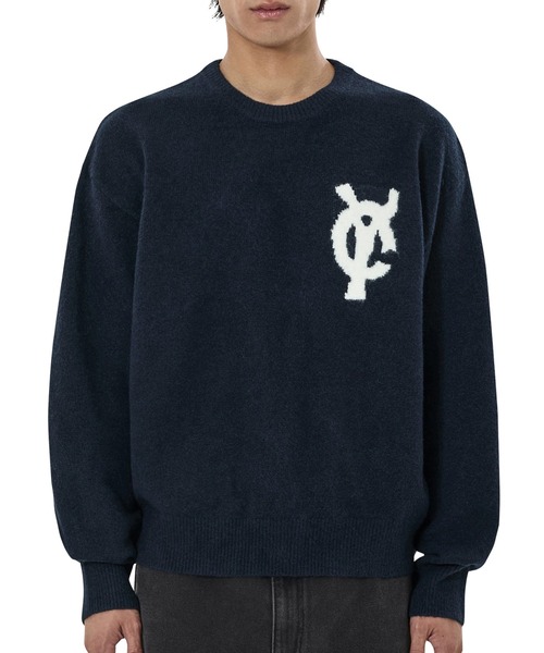 OY(オーワイ)の「『OY/オーワイ』WAVY LOGO KNIT/ウェイビー ロゴニット(ニット/セーター・レディース・ブラック/ネイビー・L/M)」の9枚目の写真