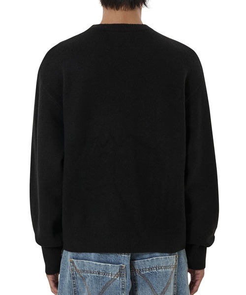 OY(オーワイ)の「『OY/オーワイ』WAVY LOGO KNIT/ウェイビー ロゴニット(ニット/セーター・レディース・ブラック/ネイビー・L/M)」の5枚目の写真