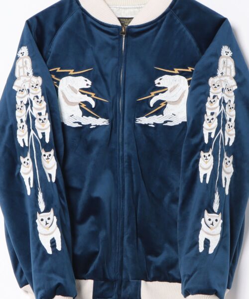 HOUSTON スカジャン HOUSTON ヒューストン スカジャン MAP SUKA JACKET 刺繍