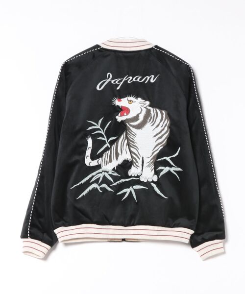 ヒューストン　アラスカ　スカジャン HOUSTON ヒューストン スカジャン ベロア アラスカ刺繍 長袖