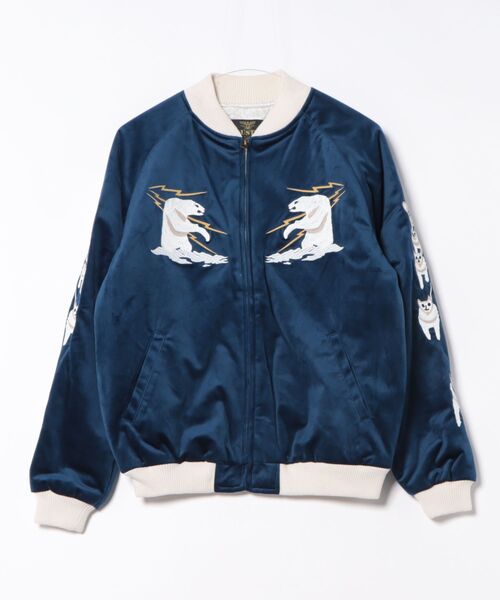 HOUSTON（ヒューストン）の「【HOUSTON/ヒューストン】VELVETEEN SOUVENIR JACKET TIGER ALASKA 51521 51522（スカジャン・メンズ・ブルー系その他/ブラック系その他/ブルー系その他2/ブラック系その他2・X-LARGE/LARGE/MEDIUM/XX-LARGE）」の14枚目の写真