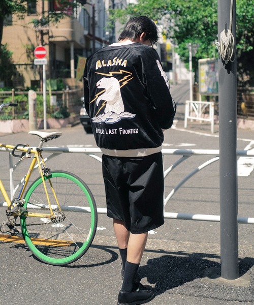 HOUSTON（ヒューストン）の「【HOUSTON/ヒューストン】VELVETEEN SOUVENIR JACKET TIGER ALASKA 51521 51522（スカジャン・メンズ・ブルー系その他/ブラック系その他/ブルー系その他2/ブラック系その他2・X-LARGE/LARGE/MEDIUM/XX-LARGE）」の17枚目の写真