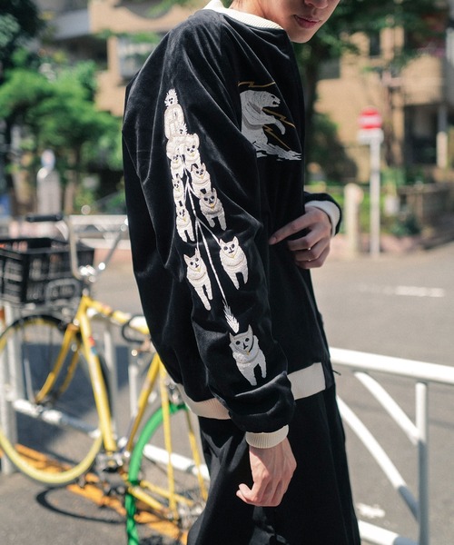 HOUSTON（ヒューストン）の「【HOUSTON/ヒューストン】VELVETEEN SOUVENIR JACKET TIGER ALASKA 51521 51522（スカジャン・メンズ・ブルー系その他/ブラック系その他/ブルー系その他2/ブラック系その他2・X-LARGE/LARGE/MEDIUM/XX-LARGE）」の20枚目の写真