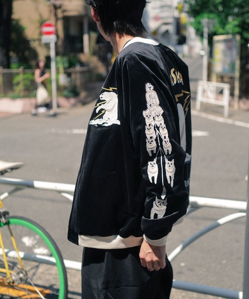 HOUSTON（ヒューストン）の「【HOUSTON/ヒューストン】VELVETEEN SOUVENIR JACKET TIGER ALASKA 51521 51522（スカジャン・メンズ・ブルー系その他/ブラック系その他/ブルー系その他2/ブラック系その他2・X-LARGE/LARGE/MEDIUM/XX-LARGE）」の22枚目の写真