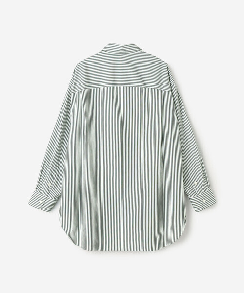 GYMPHLEX(ジムフレックス)の「Gymphlex | マルチストライプ レギュラーカラーチュニックシャツ WOMEN(シャツ/ブラウス・レディース・グリーン系その他・12)」の3枚目の写真