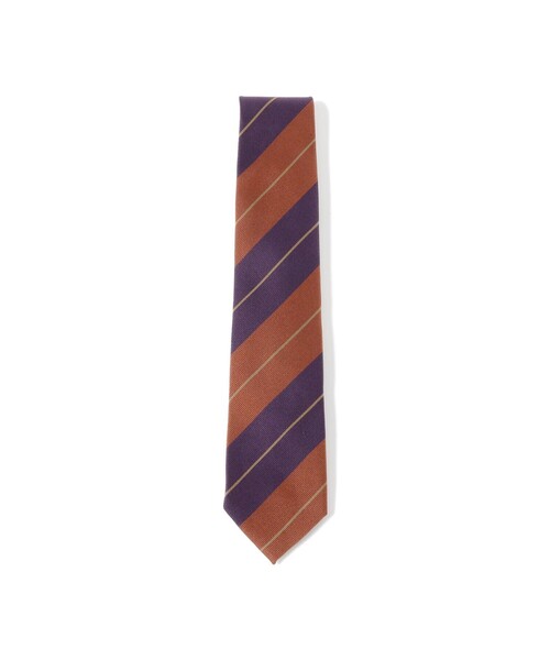 BEAMS F(ビームスエフ)の「シルク ストライプ ネクタイ(ネクタイ・メンズ・ブラウン/ピンク/パープル・ONE SIZE)」の2枚目の写真