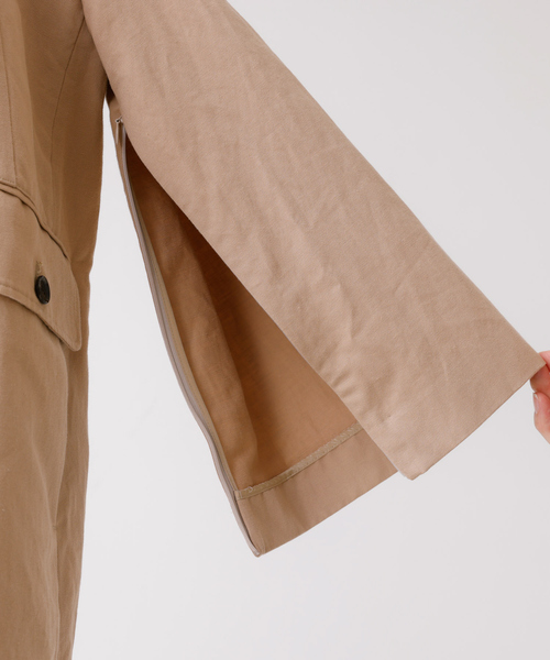 DESIGNWORKS（デザインワークス）の「Aラインステンカラーコート（ステンカラーコート・レディース・ベージュ・38）」の13枚目の写真