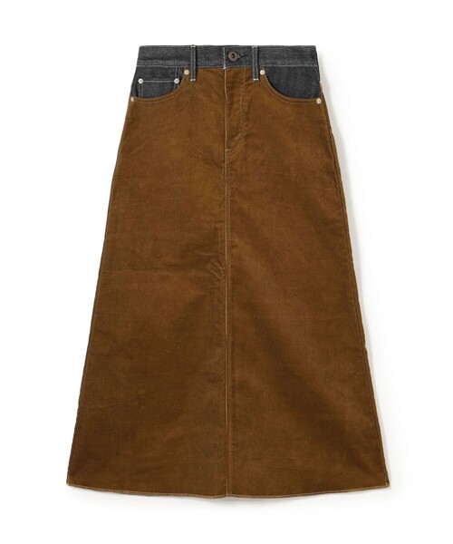 UNION LAUNCH(ユニオンランチ)の「UNION LAUNCH INDIGO×CAMEL ロングスカート(スカート・レディース・ブラウン系その他・XS/S)」の1枚目の写真